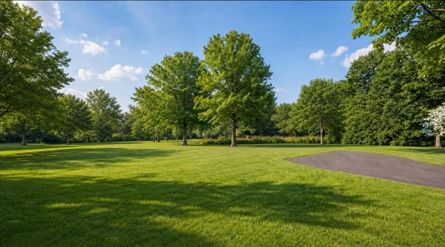 Empty backyard before tiny home